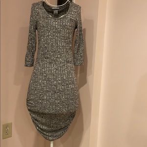 Gray sweater dress